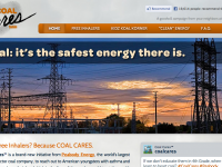 A screenshot of CoalCares.org